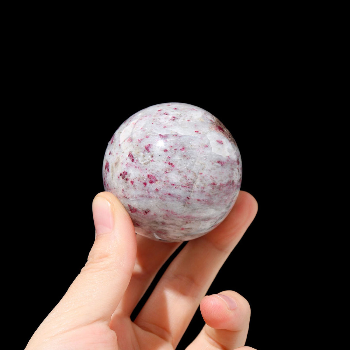 Plum Tourmaline Sphere | Natural Pink Crystal Ball 5–5.5cm