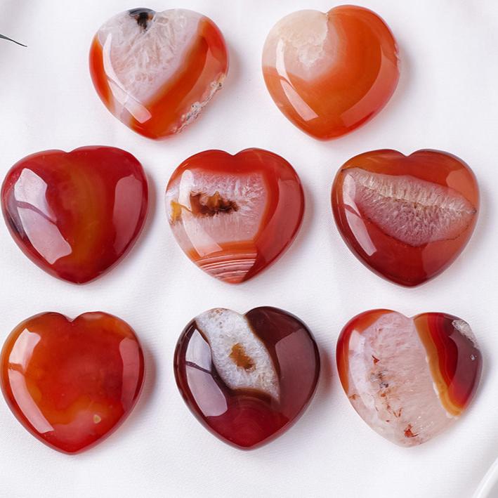 Red Agate Heart | Natural Polished Crystal 4–4.5cm