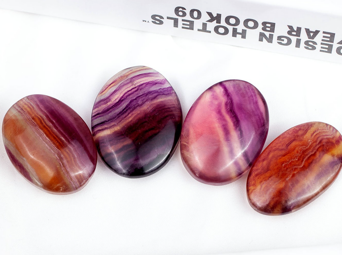 Fluorite Palm Stone | Natural Polished Crystal 4–5cm