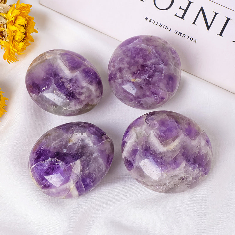 Dream Amethyst Palm Stone, Natural Chevron Amethyst – alternate view 2