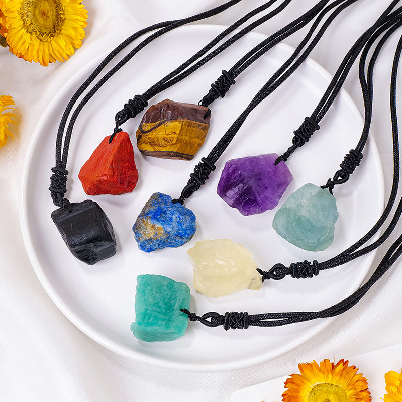 Raw Crystal Necklace | Choose Your Natural Stone