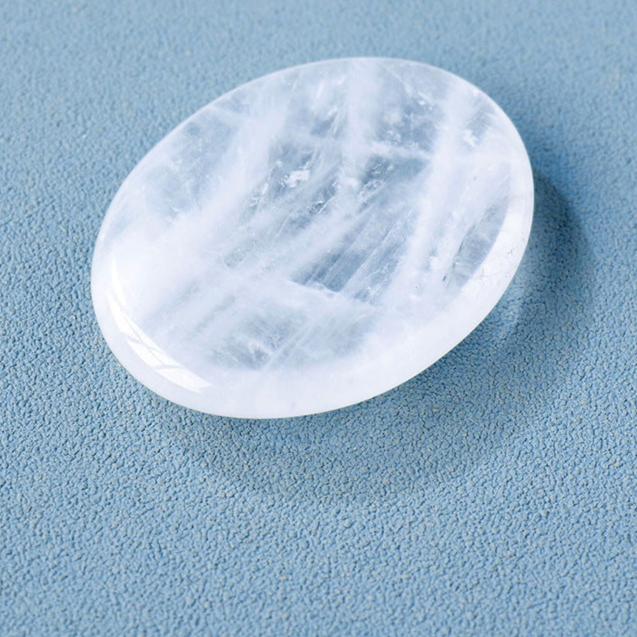 Polished crystal worry stone 4.5cm additional stone variety example