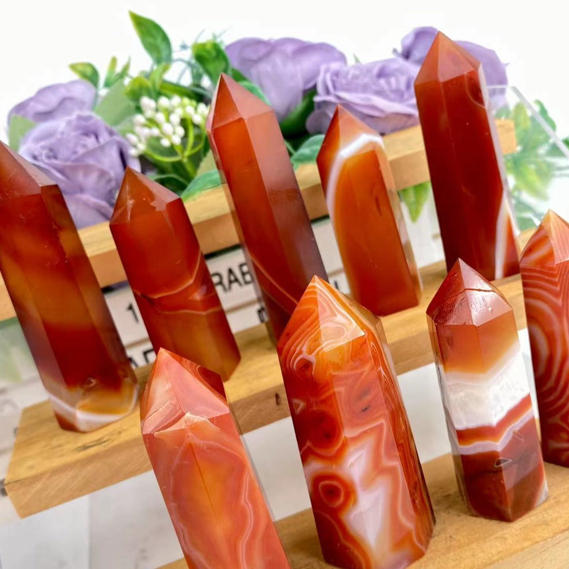 Red Agate Tower | Natural Polished Crystal Point 6–7cm