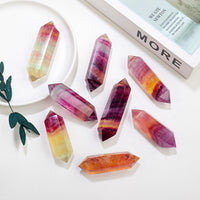 Watermelon Fluorite Double-Terminated Point | Natural Crystal 5cm