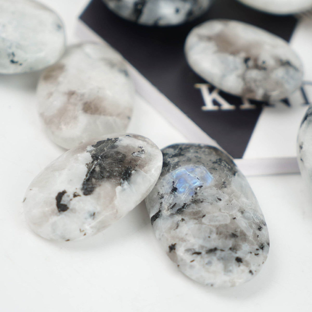 Rainbow Moonstone Palm Stone | Natural Flash Crystal 5–7cm