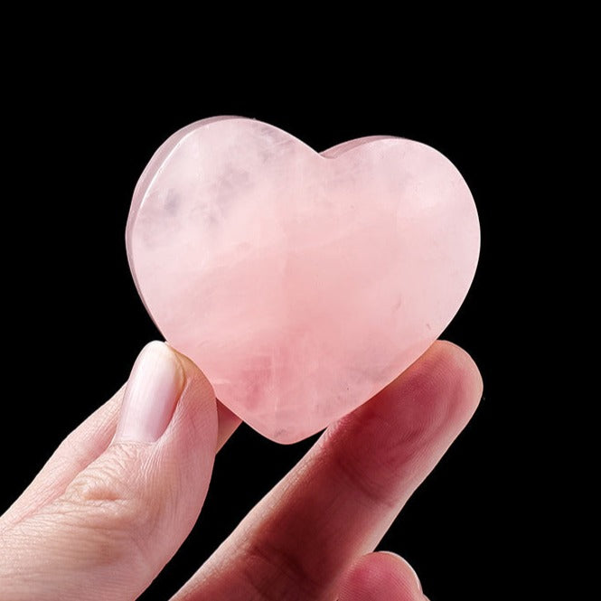 Rose Quartz Star or Heart | Natural Crystal Carving