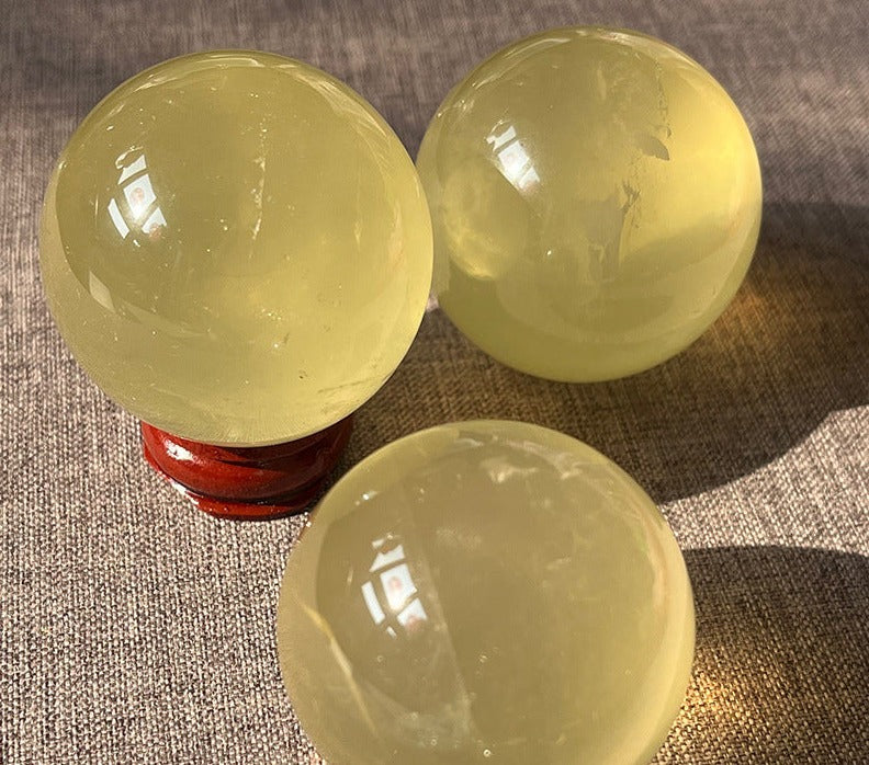 Natural Citrine Sphere – front view