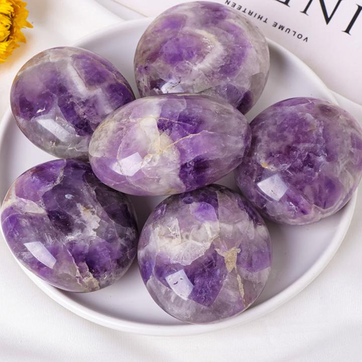 Dream Amethyst Palm Stone, Natural Chevron Amethyst – alternate view 3