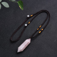 Rose Quartz Necklace | Natural 4–5cm Crystal Pendant