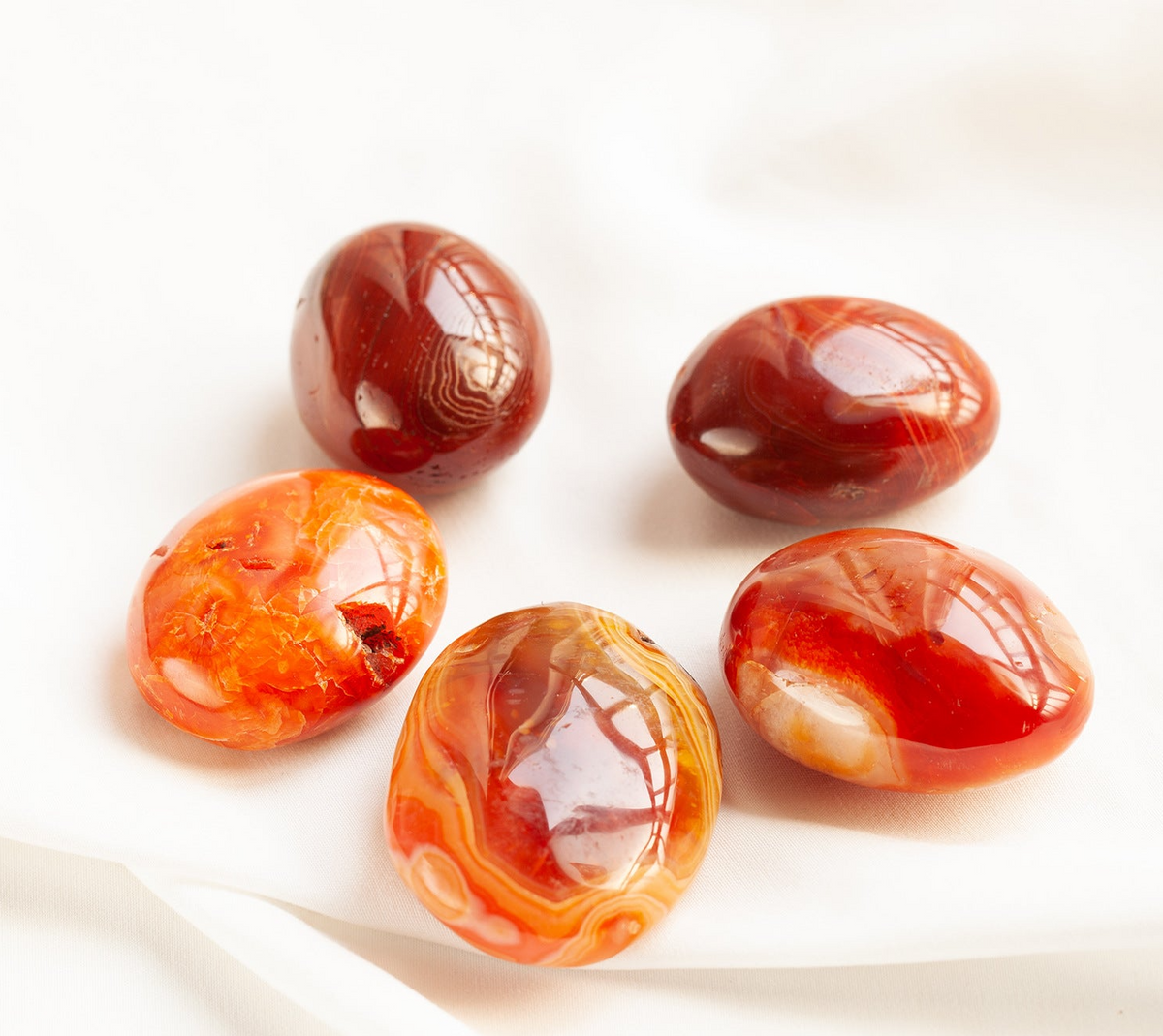 Carnelian Palm Stone | Natural Polished Crystal 3–5cm