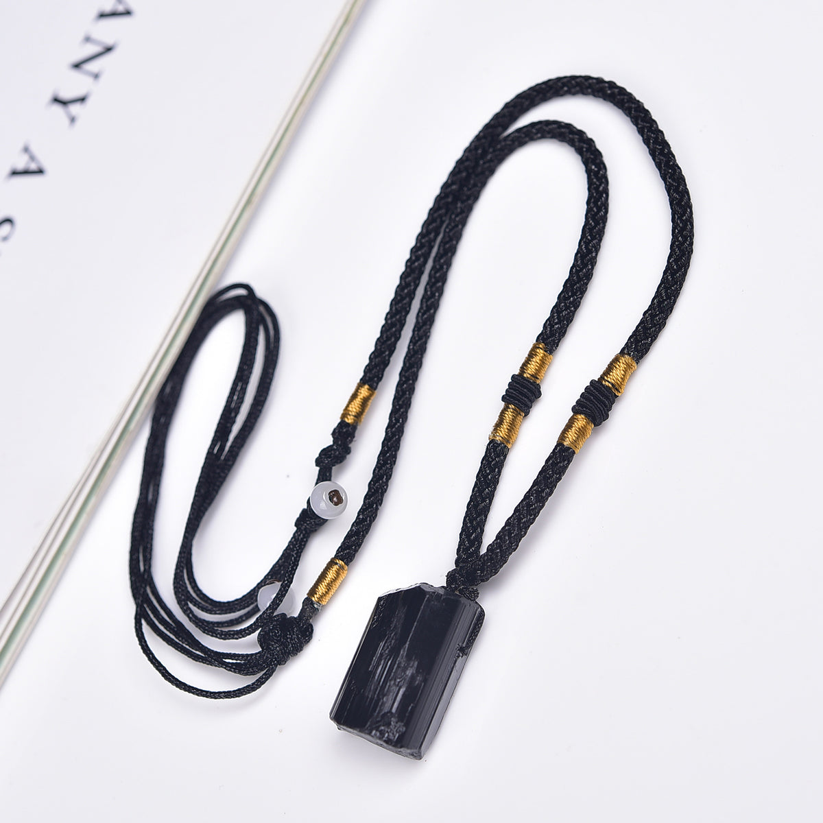 Raw Black Tourmaline Necklace – Protection Crystal Pendant product photo 3