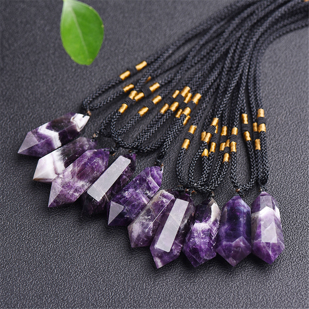 Dream Amethyst Necklace, Natural 4–5cm Crystal Pendant – alternate view 2