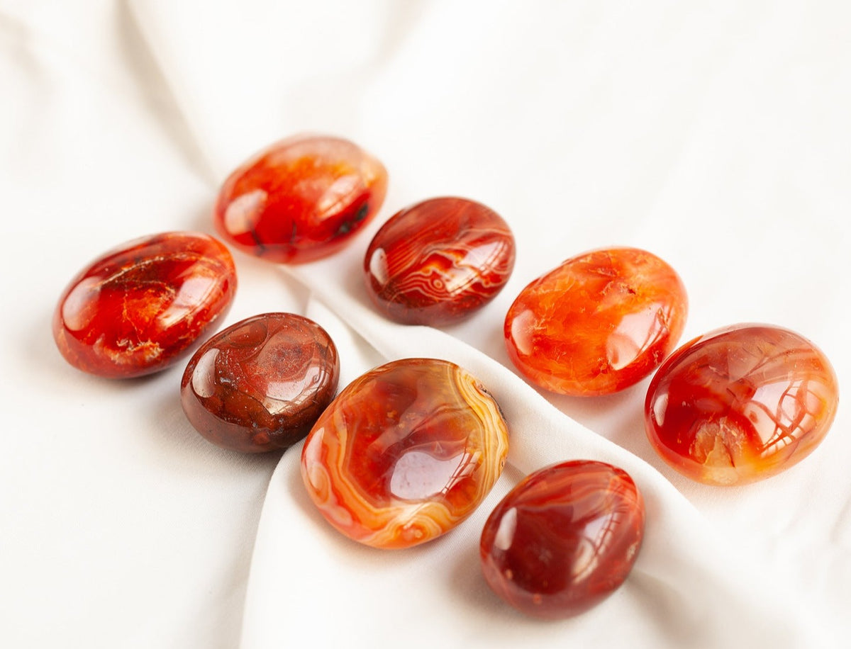 Carnelian Palm Stone | Natural Polished Crystal 3–5cm