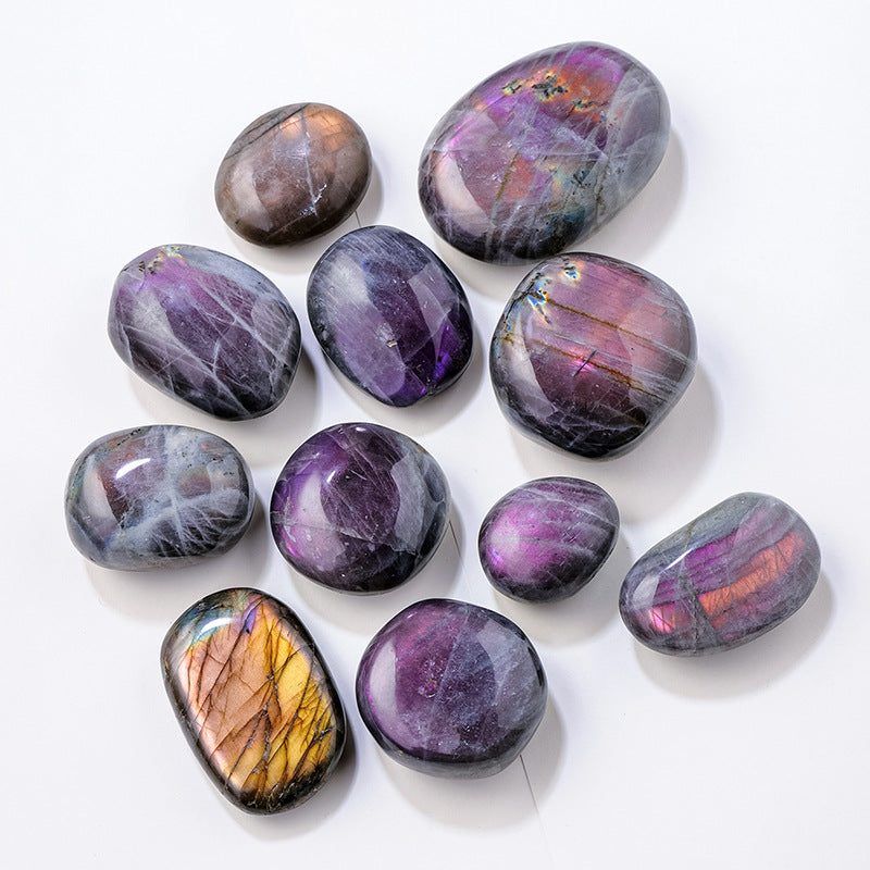 Purple Labradorite Palm Stone – Natural Flash Crystal product photo 4