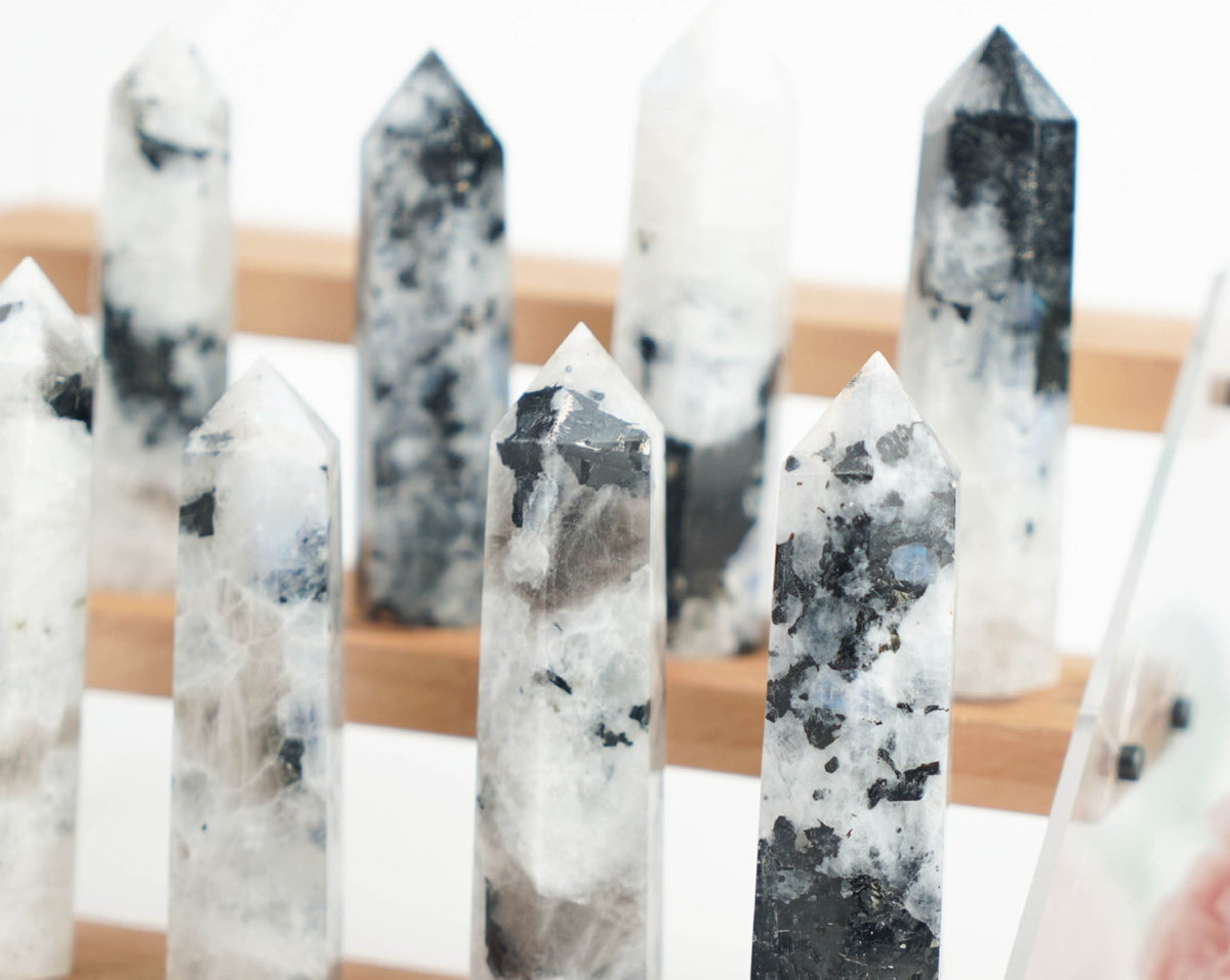 Rainbow Moonstone Tower | Natural Crystal Point 7–10cm