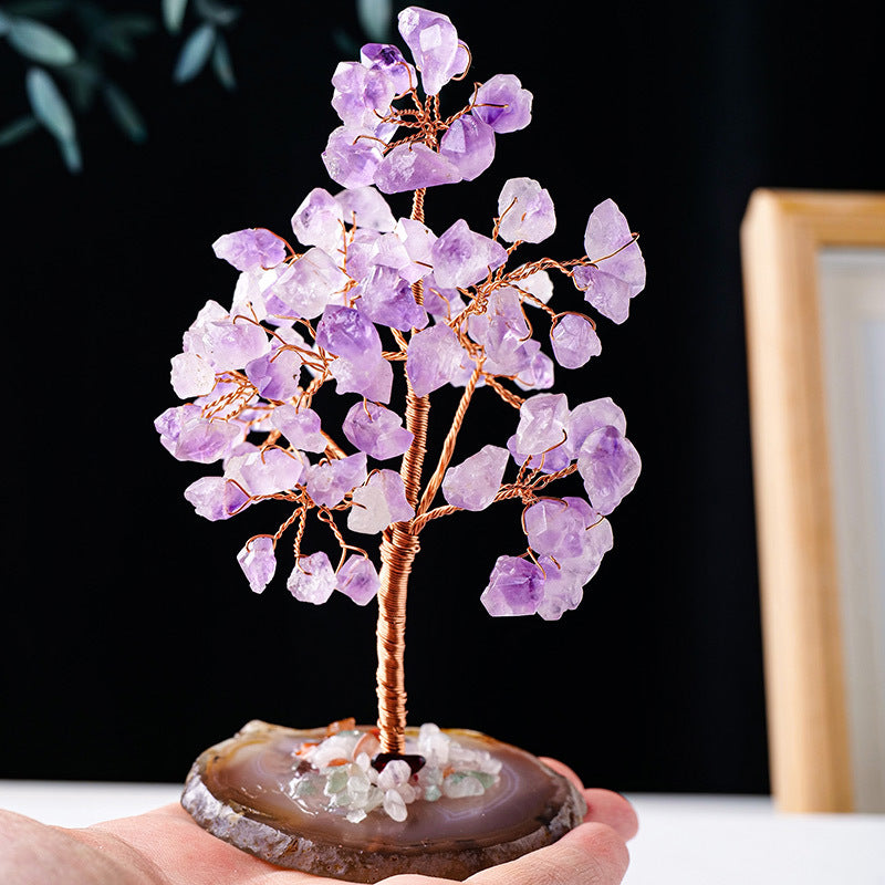 Cute Amethyst Tree - Natural Crystal, Healing Energy, Spiritual Decor