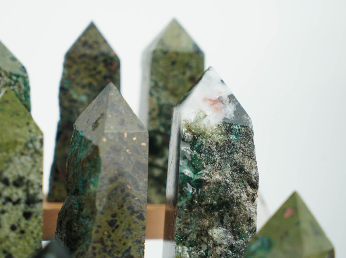 Dioptase Tower | Vivid Green Mineral Point 6–8cm