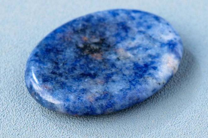 Crystal worry stone 4.5cm choose-your-stone option with thumb groove