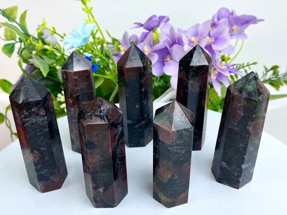 Garnet Tower | Natural Deep Red Crystal Point