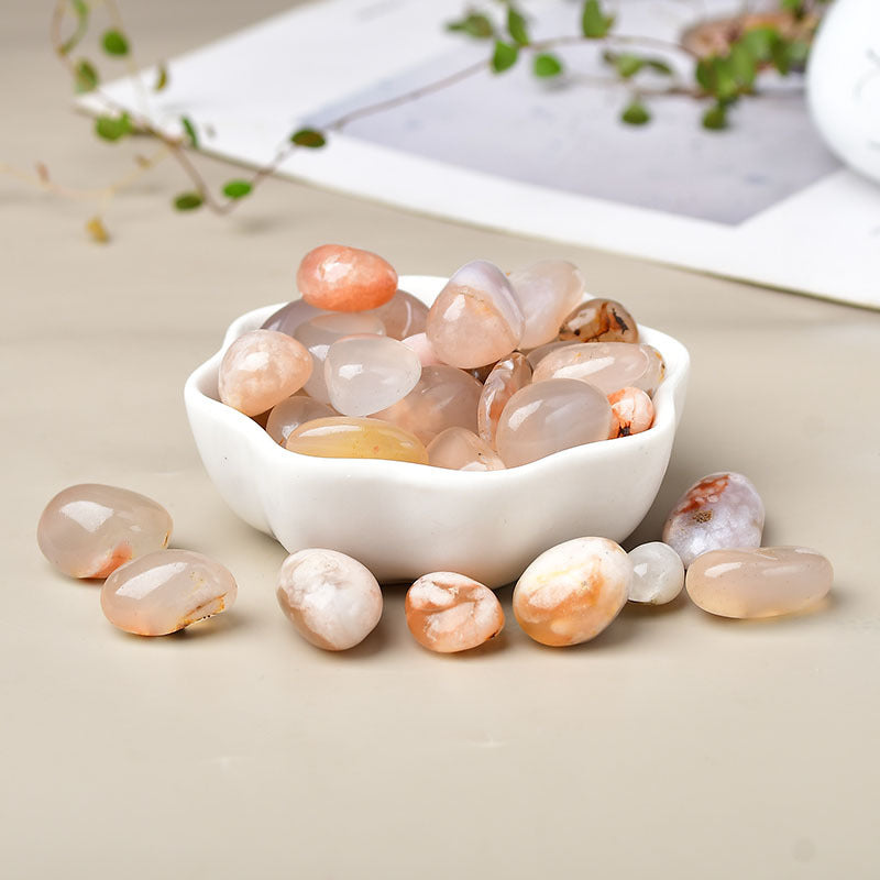 Flower Agate Tumbled Stone | Natural Crystal 2–4cm