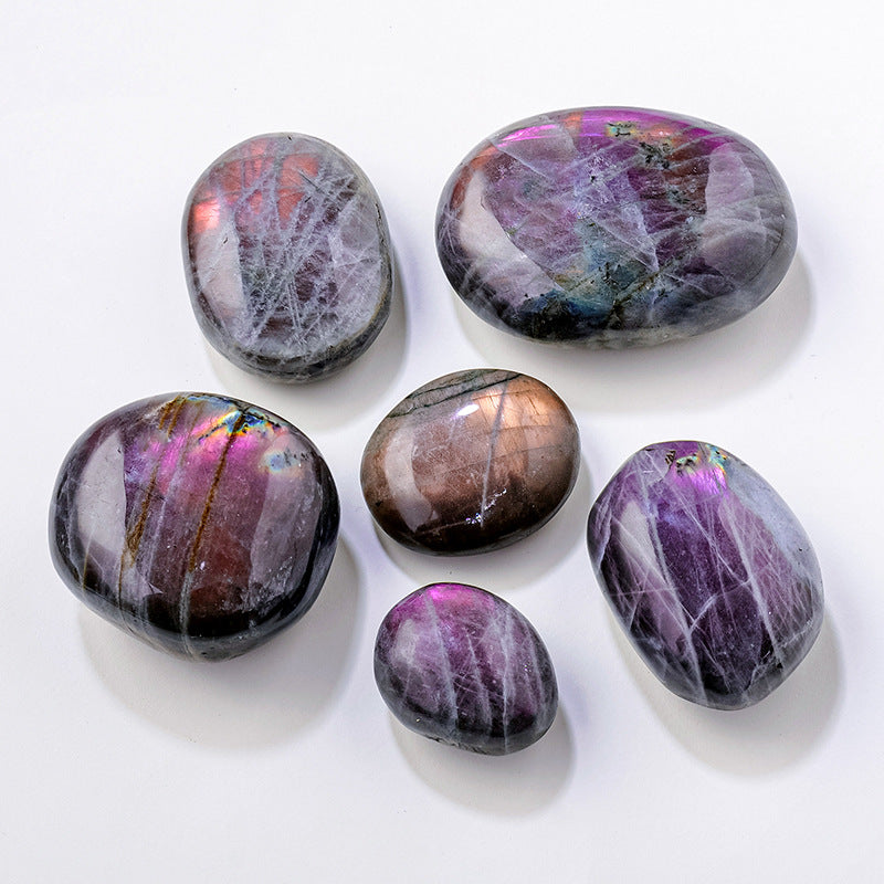 Purple Labradorite Palm Stone – Natural Flash Crystal product photo 2