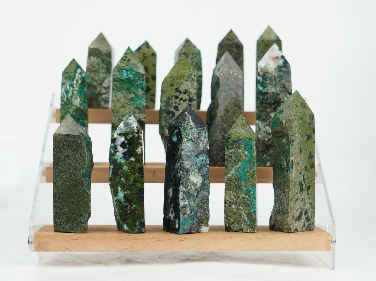 Dioptase Tower | Vivid Green Mineral Point 6–8cm