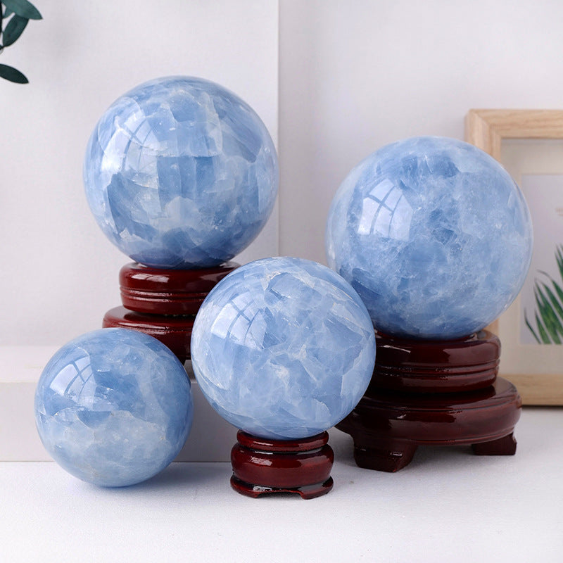 Celestite Sphere | Natural Blue Celestine Crystal Ball 5–8.5cm