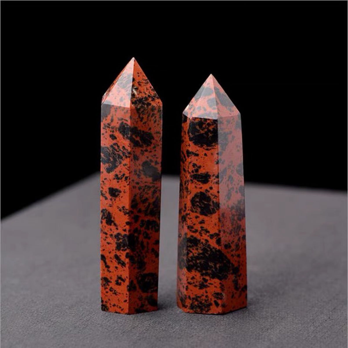 Mahogany Obsidian Tower | Natural Polished Stone 5–8cm
