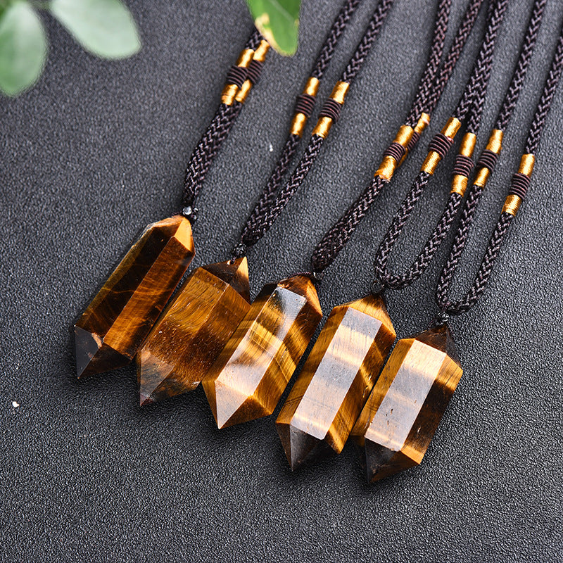 Tiger’s Eye Necklace | Natural 4–5cm Crystal Pendant