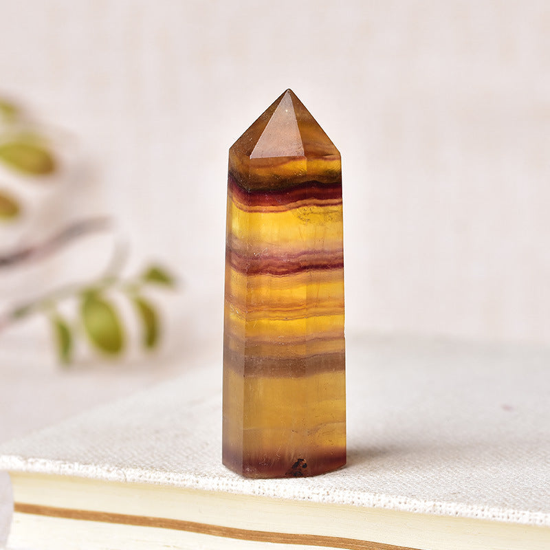 Yellow Fluorite Tower | Natural Crystal Point 6–7cm