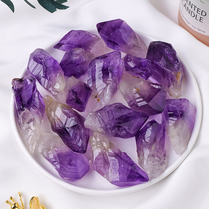 Skeletal Amethyst (Elestial) Crystal, Natural Specimen 15–70g – alternate view 4