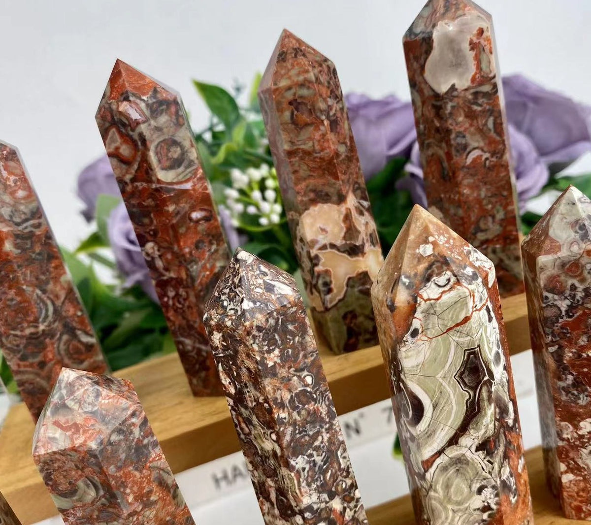 Money Agate Tower | Patterned Stone Point 8–10cm