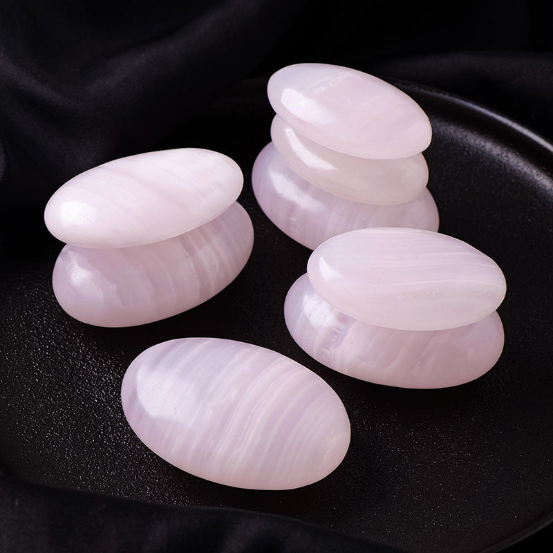 Pink Calcite Palm Stone | Natural Polished Crystal 5cm