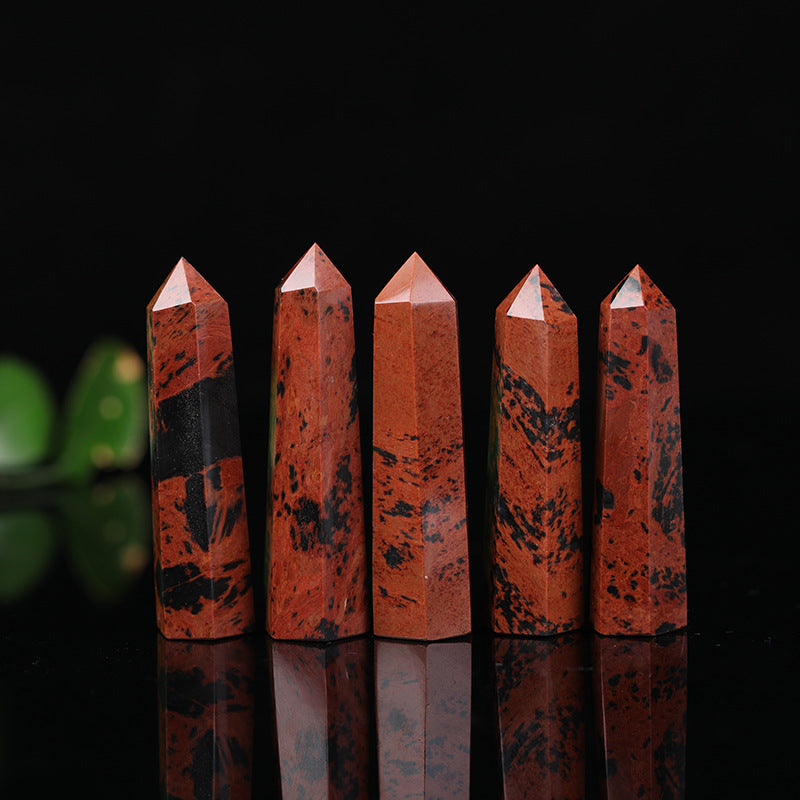 Mahogany Obsidian Tower | Natural Polished Stone 5–8cm