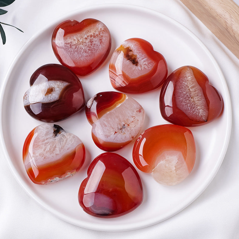Red Agate Heart | Natural Polished Crystal 4–4.5cm