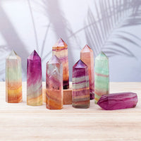 Watermelon Fluorite Tower | Natural Crystal Point 5–6cm