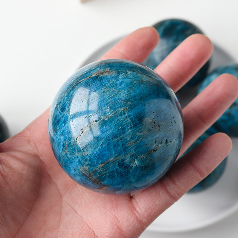 Blue Apatite Sphere | Natural Crystal Ball 5cm