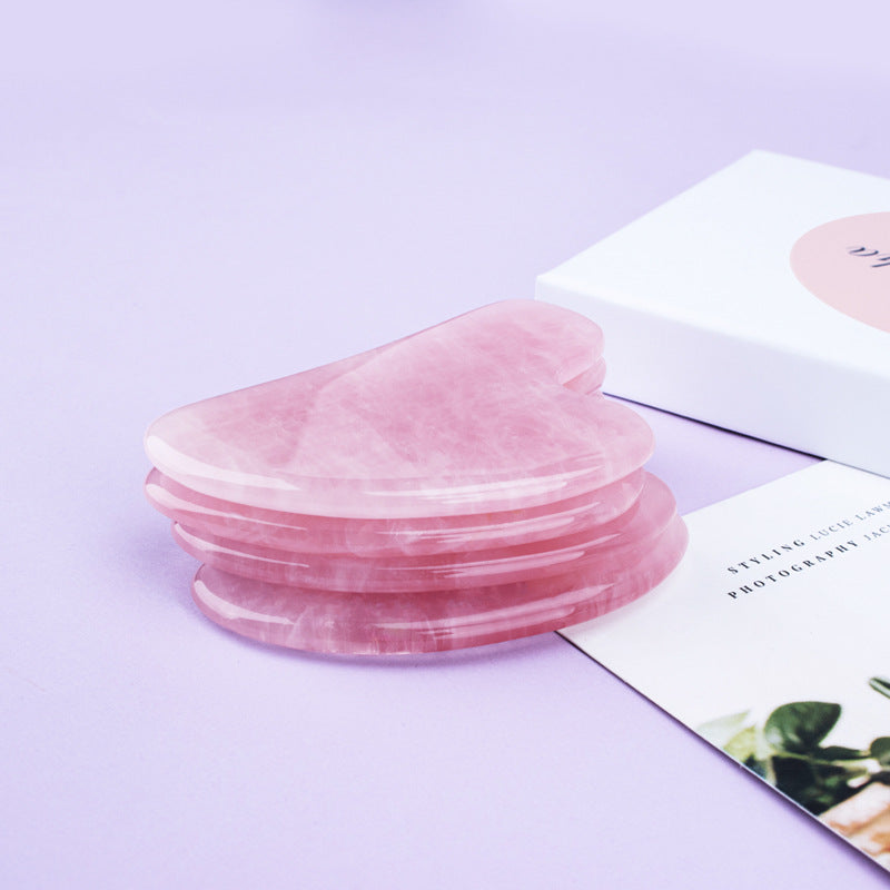 Clear Quartz gua sha tool for mindful skincare ritual