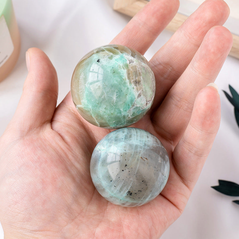 Green Moonstone Sphere – Natural Crystal Ball 3.5–4cm product photo 1