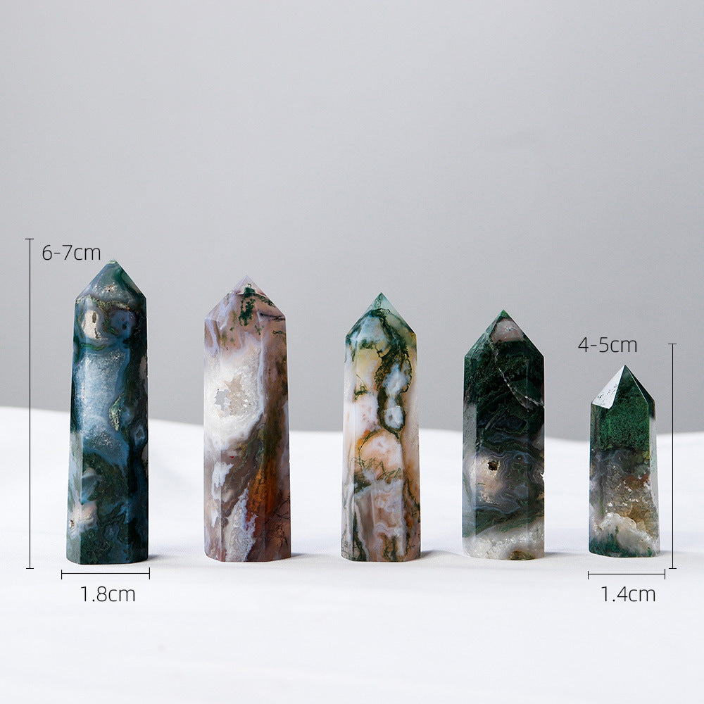 Banded Agate Tower | Natural Druzy Crystal Point 6–7cm