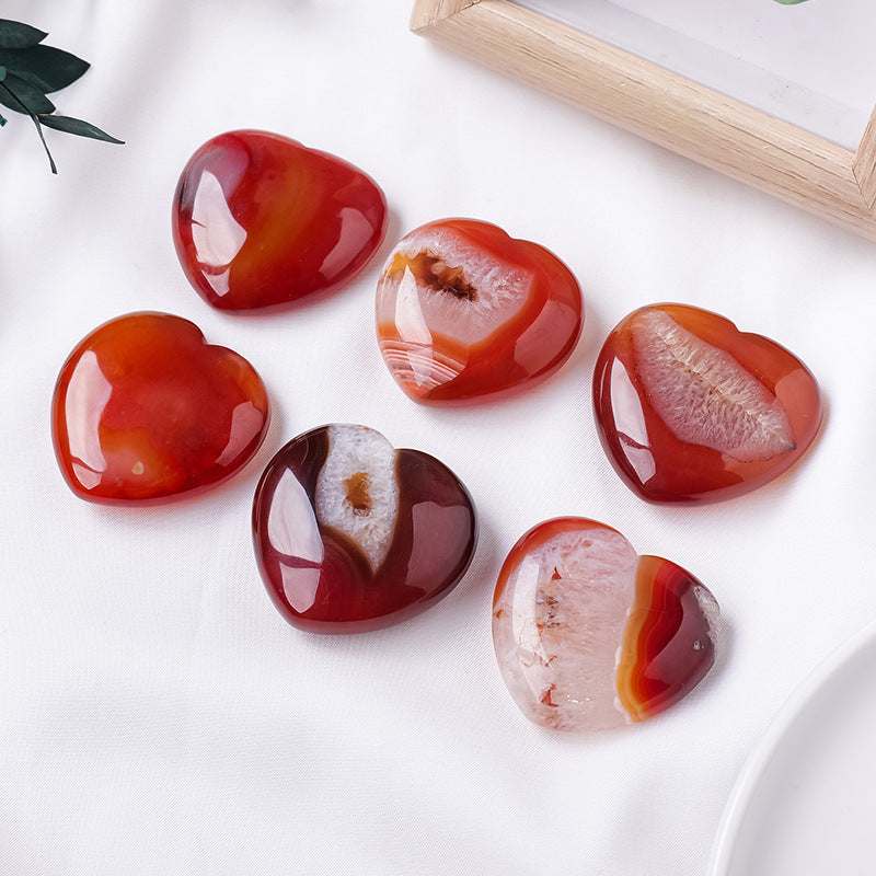 Red Agate Heart | Natural Polished Crystal 4–4.5cm