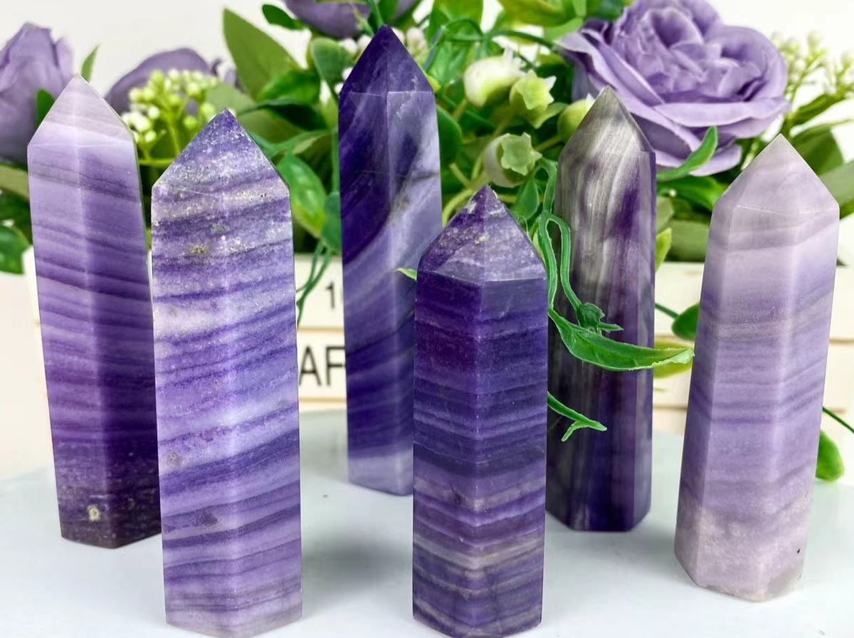 Silky Fluorite Tower – Natural Crystal Point 9–14cm product photo 2
