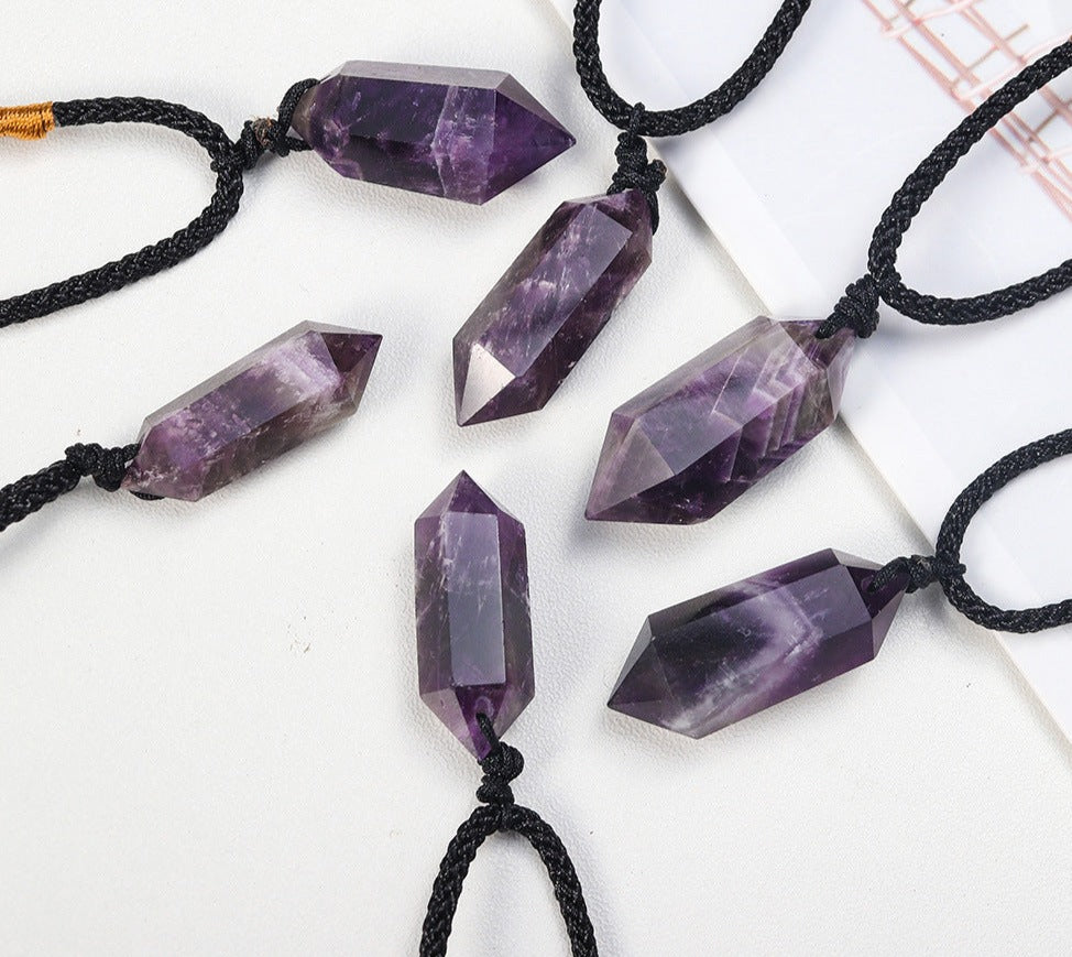 Dream Amethyst Necklace, Natural 4–5cm Crystal Pendant – product overview