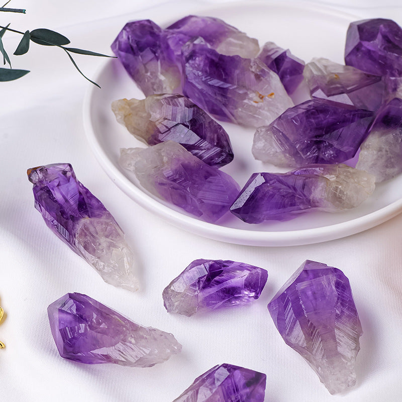 Skeletal Amethyst (Elestial) Crystal, Natural Specimen 15–70g – alternate view 3
