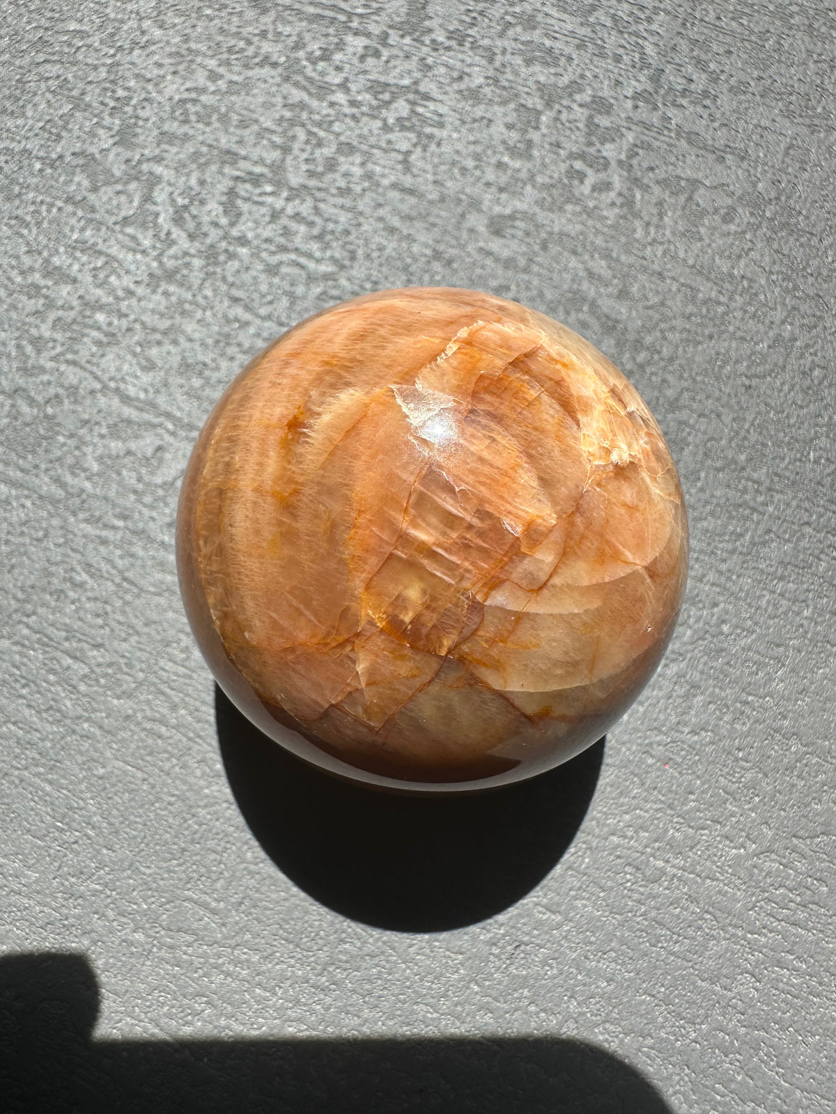 Orange Moonstone Sphere | Natural Peach Crystal Ball 4–5cm