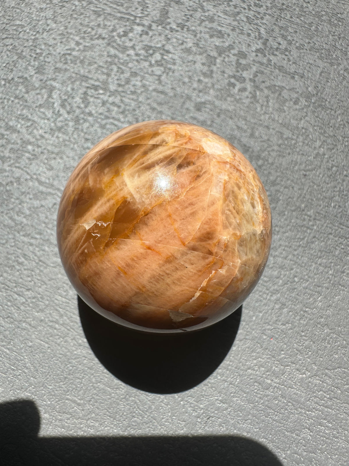 Orange Moonstone Sphere | Natural Peach Crystal Ball 4–5cm