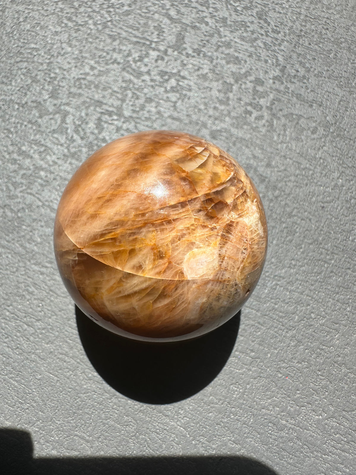 Orange Moonstone Sphere | Natural Peach Crystal Ball 4–5cm