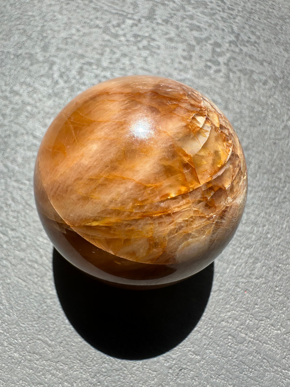Orange Moonstone Sphere | Natural Peach Crystal Ball 4–5cm