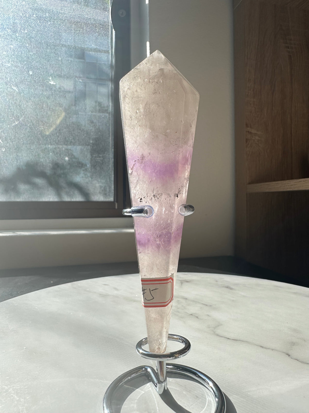 Phantom Amethyst Point with Layered Growth, 208g 14.8cm Exact Piece #5 – product overview