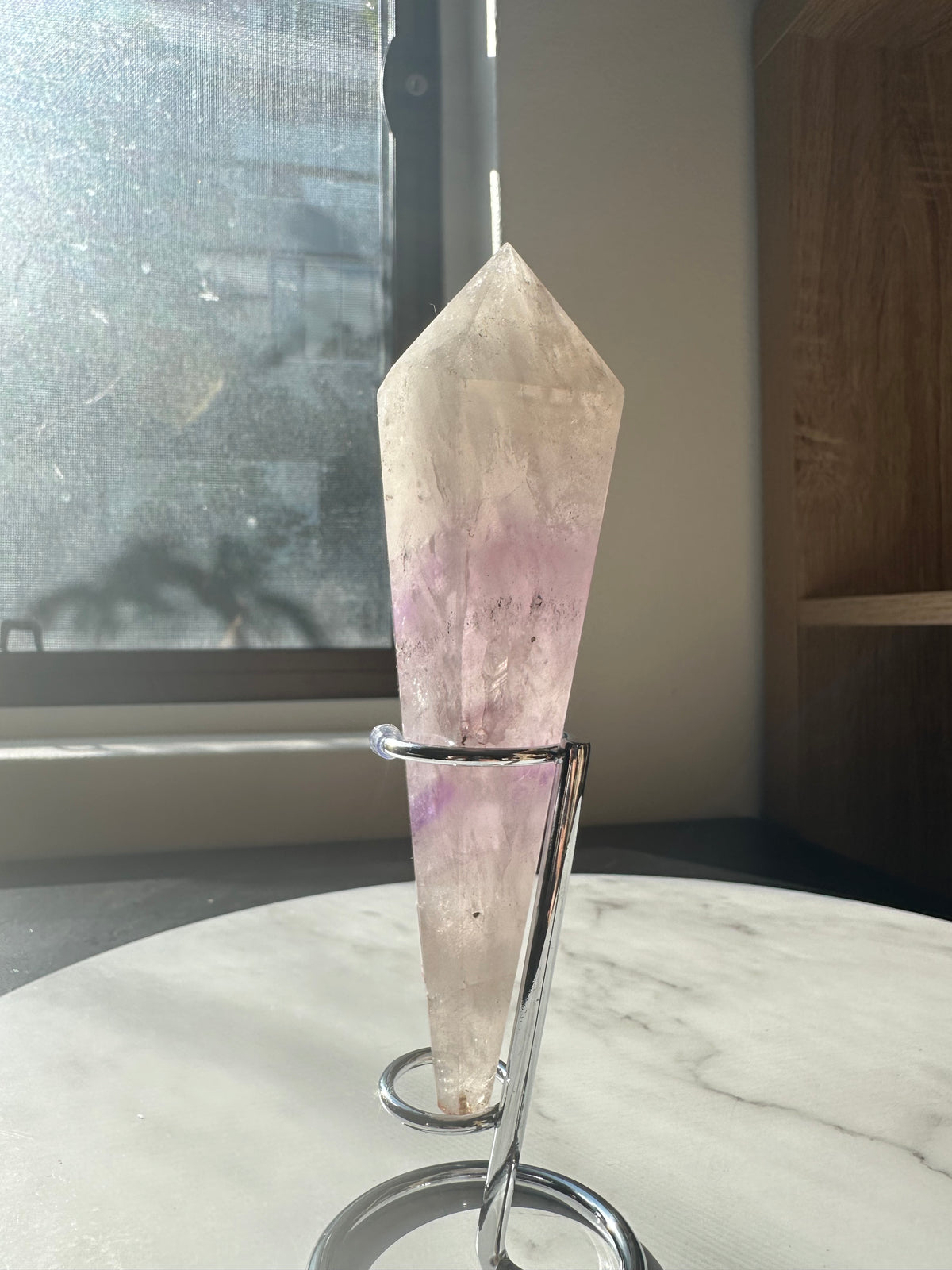 Phantom Amethyst Point with Layered Growth, 208g 14.8cm Exact Piece #5 – alternate view 2